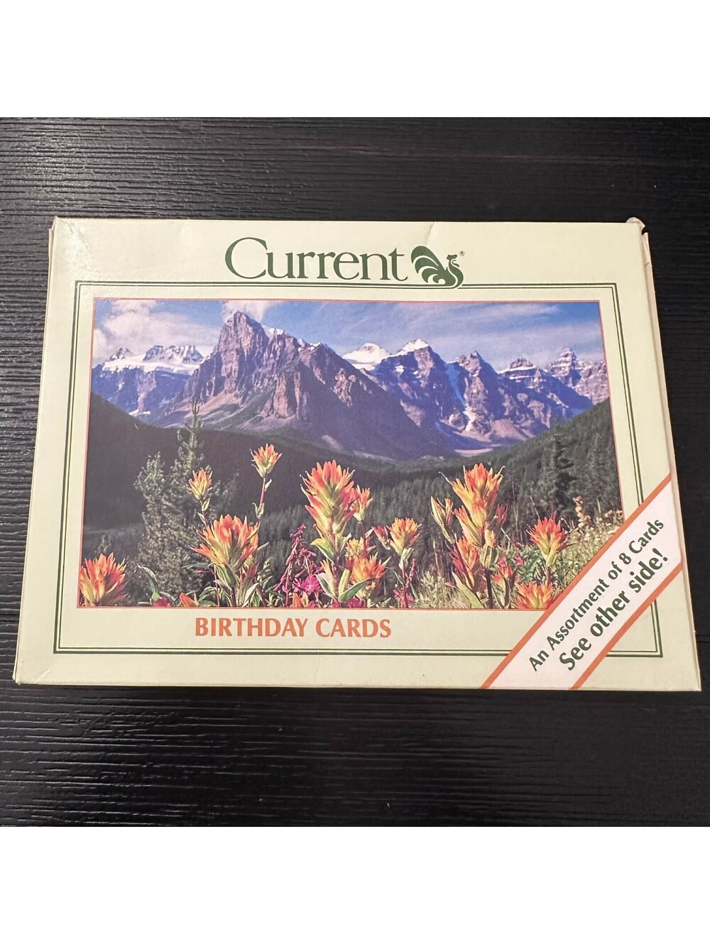 Vintage Current Birthday Cards Floral Mountain Scenic Assortment 8 Ct Sealed